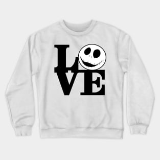 love is dead? black Crewneck Sweatshirt